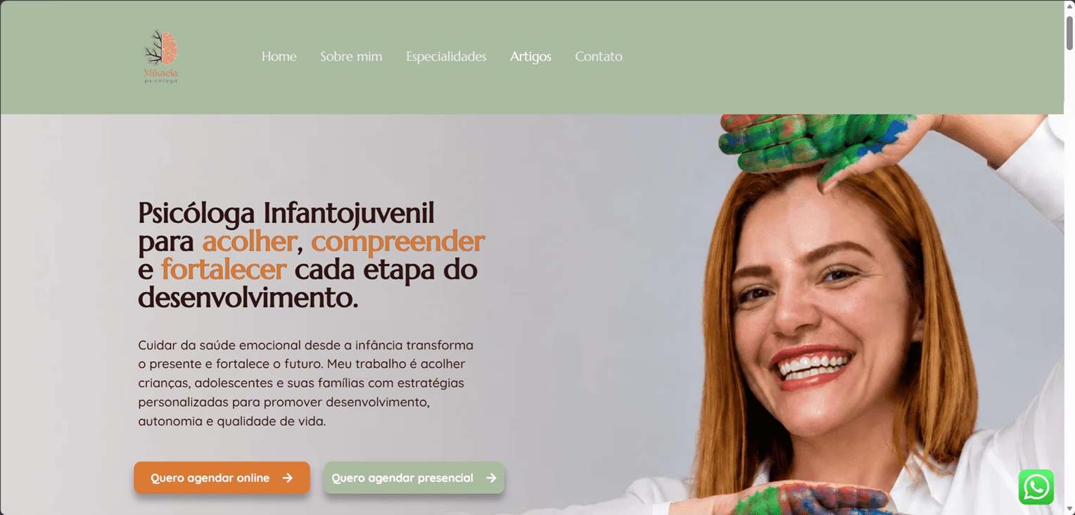 Site da psicóloga Mikaela